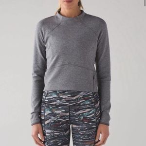 Lululemon hill and valley cropped sweatshirt